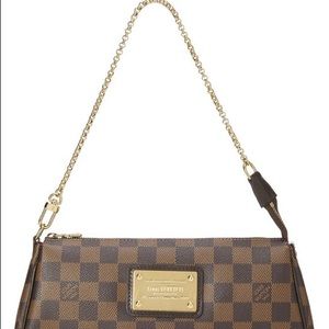 Authentic Louis Vuitton Damier Ebene Eva Crossbody